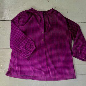 Lands end flannel top M